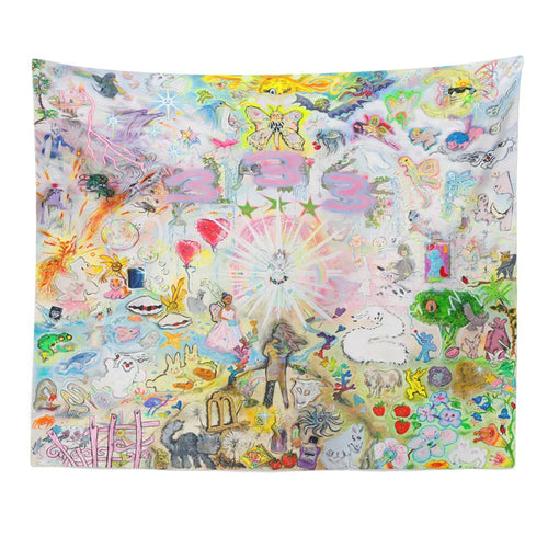 tapisserie murale moderne multicolore abstraite salon chambre décoration polyester rectangle illustrée