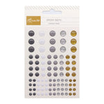 autocollants epoxy brillants adhésifs noir blanc gris argent doré scrapbooking artisanat journalisation