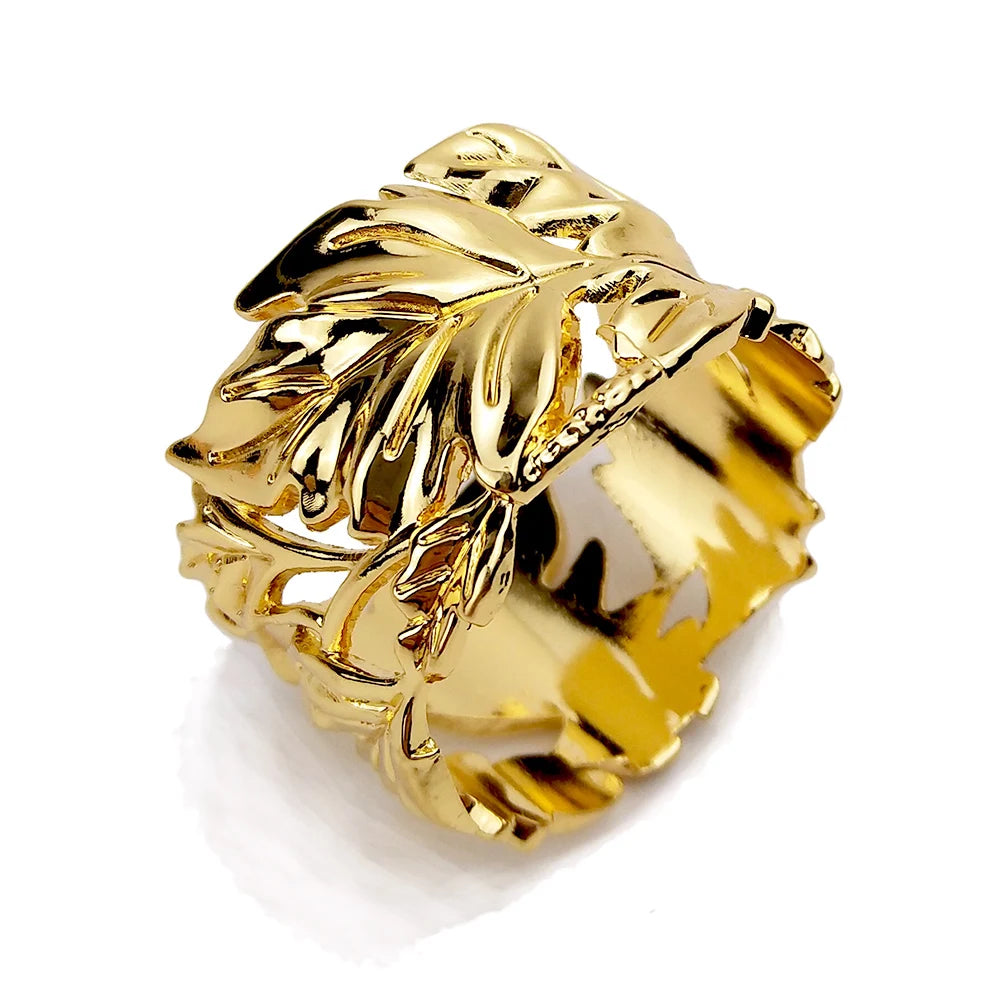 porte serviettes métal feuilles stylisées moderne argent doré bronze 44mm 30mm pièces