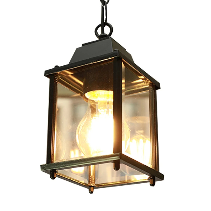 lampe suspendue moderne transparente aluminium noir salon chambre d'hôtel éclairage mètres carrés