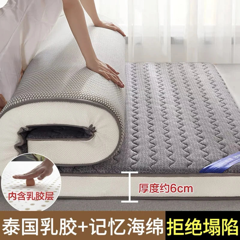 matelas latex gris rayures moderne maison étudiant chambre qualité thoáng mát
