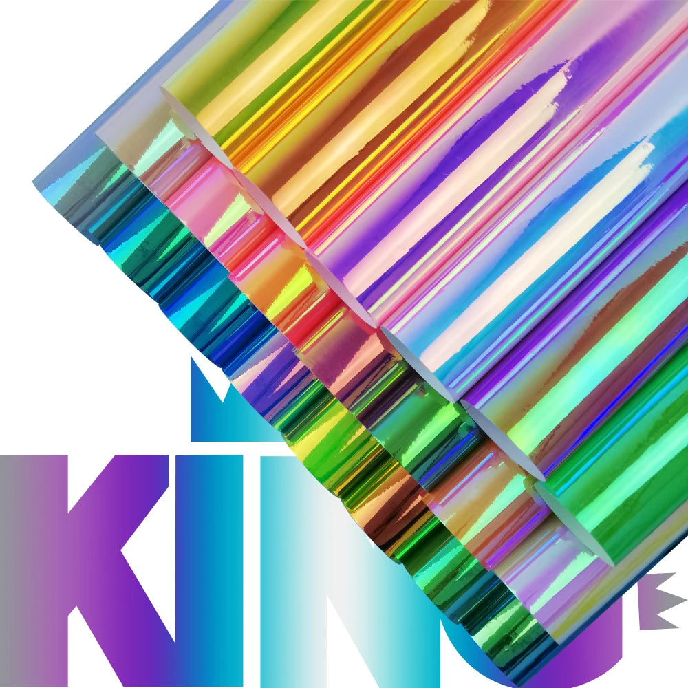 vinyle adhésif holographique multicolore brillant bricolage décoration murale projets créatifs diy