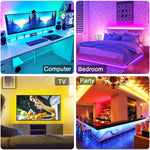 ruban led multicolore adhésif moderne usb bluetooth télévision ordinateur portable chambre