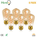 ampoule led dorée spirale vintage 360° 25000h 249lm 220v blanc chaud translucent