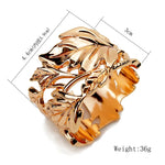 porte serviettes métal feuilles stylisées moderne argent doré bronze 44mm 30mm pièces