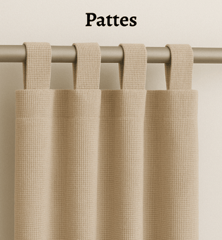 Rideau Voilage blanc pour fenetre de 60 x 130 avec attache Pattes