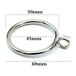 Anneau circulaire avec dimensions indiquées : diamètre externe de 50 mm et interne de 45 mm. Mesure supplémentaire de 13 mm pour un anneau secondaire. Accessoire pratique idéal pour applications diverses.