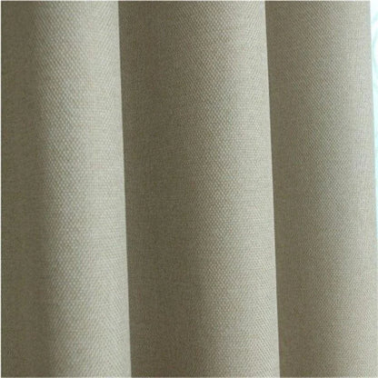 Rideau beige élégant pour salon moderne, offrant une ambiance chaleureuse et épurée avec une texture subtile. Idéal pour apporter une touche de sophistication à votre décoration intérieure tout en préservant votre intimité.