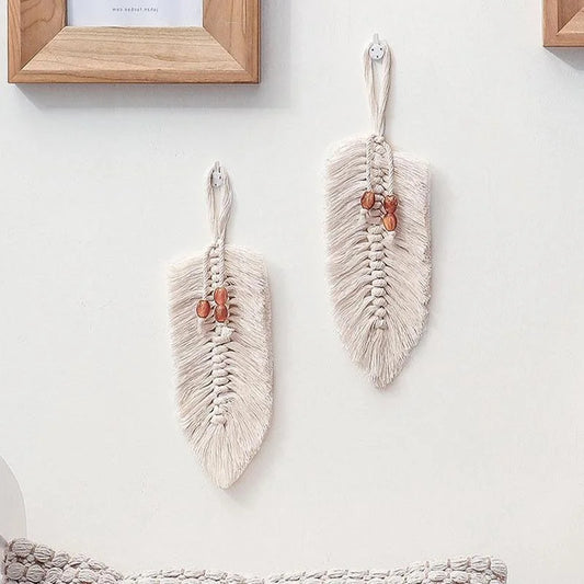 Macramé Mural Feuille