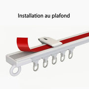 rails blancs modernes adhésif vis facile rideaux chambre salon