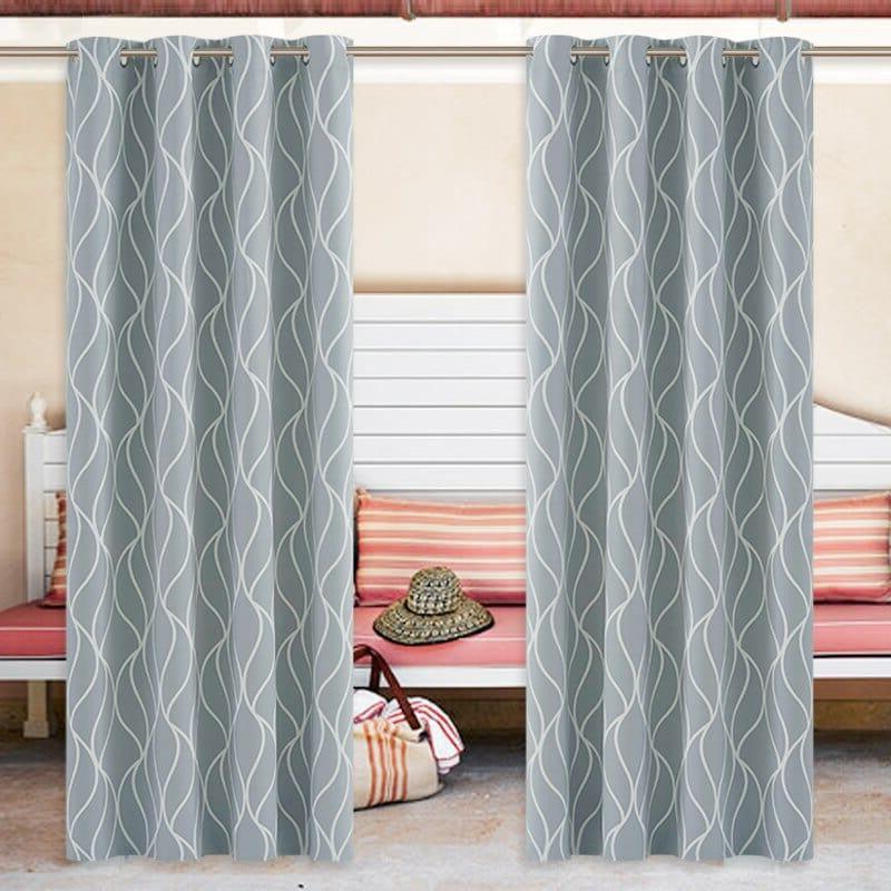 Rideaux contemporains gris à motifs ondulés, parfaits pour ajouter une touche d'élégance à votre intérieur. Idéaux pour le salon ou la chambre, ces rideaux modernes s'harmonisent facilement avec différents styles de décoration. Transformez votre espace avec ce design tendance.