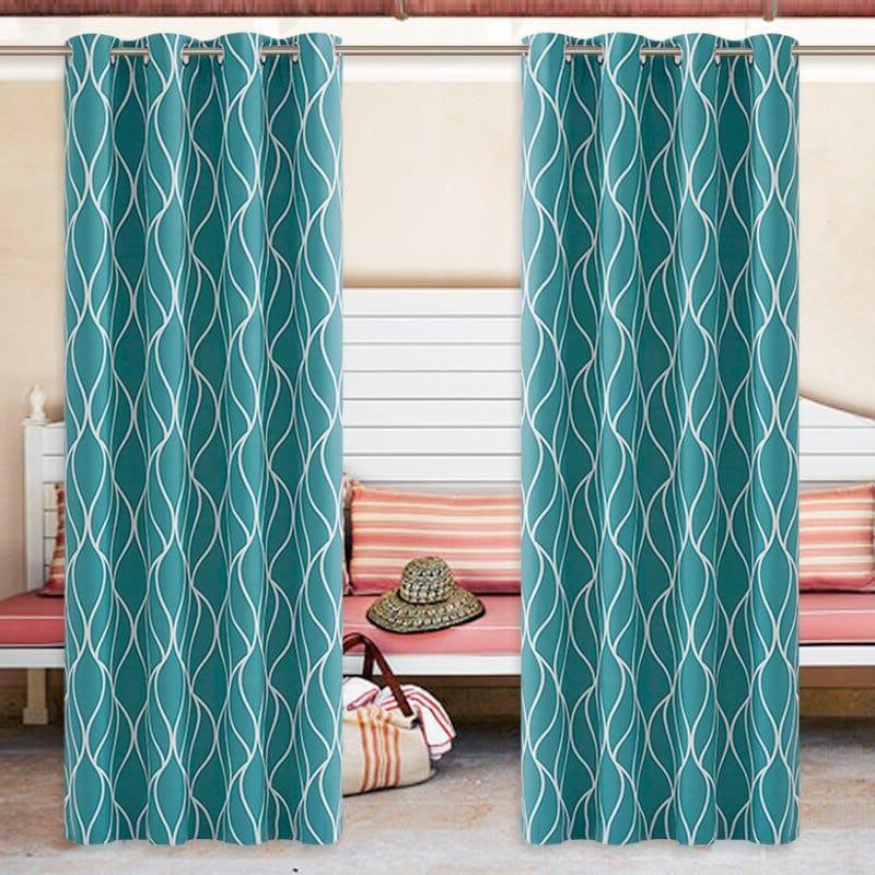 Rideaux modernes avec motif ondulé bleu, parfaits pour embellir votre salon ou chambre. Ces rideaux élégants et contemporains apportent une touche de sophistication et de fraîcheur à votre intérieur. Idéal pour créer une atmosphère relaxante et accueillante.