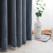 rideau texturé bleu ardoise contemporain polyester taille 100x250 cm 250x250 cm