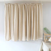 rideau fleur bleu beige opacité moyenne tissu rustique chambre enfant tringle fixe