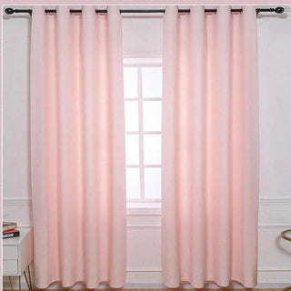 rideau moderne rose tissu lisse plis verticaux opacité métalliques tringle