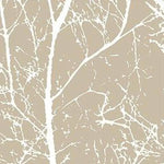 Papier peint moderne avec motif branché sur fond beige, idéal pour une décoration intérieure élégante et contemporaine. Transforme instantanément l'ambiance de n'importe quelle pièce avec son design artistique inspiré de la nature. Parfait pour les salons, chambres et espaces de travail.