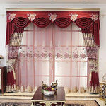 Rideaux de salon élégants avec motifs floraux roses, combinant style classique et riche pour une décoration intérieure raffinée. Idéals pour embellir vos fenêtres tout en apportant une touche de luxe et de sophistication à votre espace de vie. Accessoires parfaits pour un intérieur chaleureux et accueillant.