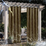 Rideaux extérieurs imperméables pour pergola, résistant à la pluie et aux intempéries, parfaite protection pour votre espace extérieur. Maximisez le confort de votre terrasse même par mauvais temps. Solution esthétique et pratique pour améliorer votre jardin.