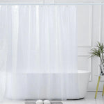 Rideau de douche blanc transparent pour salle de bain moderne, élégant et fonctionnel. Parfait pour préserver l'intimité tout en laissant passer la lumière. Idéal pour ajouter une touche contemporaine à votre espace bain avec un entretien facile. Accessoire essentiel pour une salle de bain design et pratique.