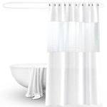 Rideau de douche moderne avec motif translucide, idéal pour une salle de bain élégante. Optimisez votre espace avec cet accessoire fonctionnel et esthétique. Facile à installer, il garantit une protection contre les éclaboussures et ajoute une touche sophistiquée à votre décoration intérieure. Parfait pour toutes les tailles de baignoires et douches.