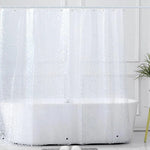 Rideau de douche élégant et translucide, parfait pour apporter une touche moderne à votre salle de bain. Idéal pour assurer intimité et confort, avec une décoration subtile qui s'intègre facilement dans tout espace moderne. Installation facile avec œillets renforcés pour une stabilité optimale.