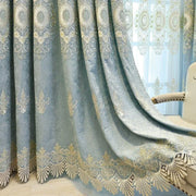 rideau floral opaque bleu beige voilage semi transparent classique erotique tringle inclusion decorative
