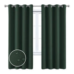 Rideaux occultants verts avec œillets pour une installation facile, parfaits pour bloquer la lumière et préserver l'intimité dans n'importe quelle pièce. Design élégant et moderne, idéal pour salons et chambres à coucher. Adapté à toutes les fenêtres, ce modèle assure confort et style à votre espace.
