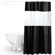 rideau douche noir blanc texture moderne 180x200cm intemporel sophistiqué lumière intimité