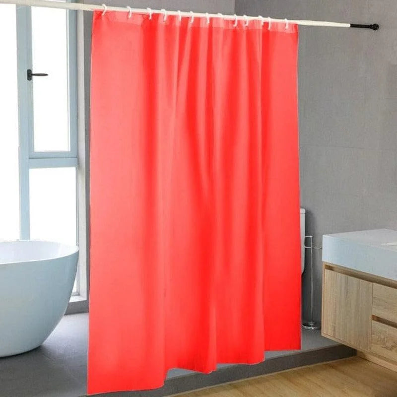 Rideau de douche rouge vif pour salle de bain moderne, accessoire élégant pour une décoration intérieure tendance. Ce rideau offre une touche de couleur éclatante et assure une protection efficace contre les éclaboussures d'eau. Idéal pour embellir votre espace de bain avec style et fonctionnalité. Installation facile sur barre de douche standard.