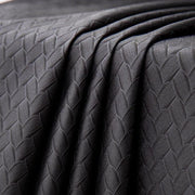 rideau dressing noir géométrique voilage blanc transparent moderne passe tringle