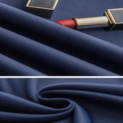 rideau dressing chambre bleu marine lisse moderne élégant passe tringle plis flamands galon fronceur
