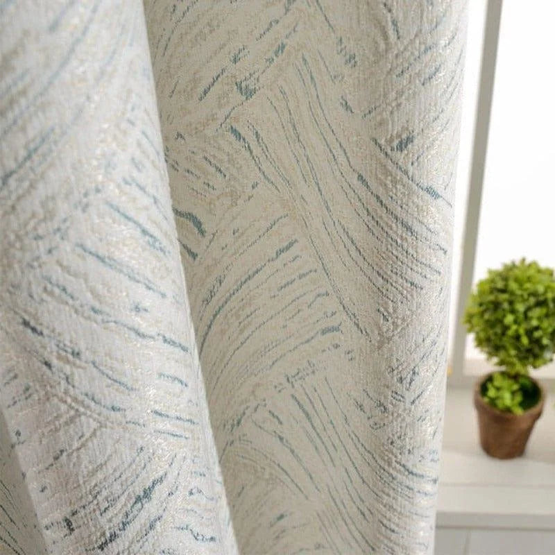 Rideau élégant avec motif abstrait en couleurs claires, idéal pour ajouter une touche de sophistication et de luminosité à votre intérieur. Parfait pour le salon ou la chambre, ce rideau offre une ambiance apaisante et moderne. Accessoire décoratif incontournable pour embellir votre espace de vie.