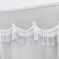 Rideau en polyester blanc style vintage et romantique