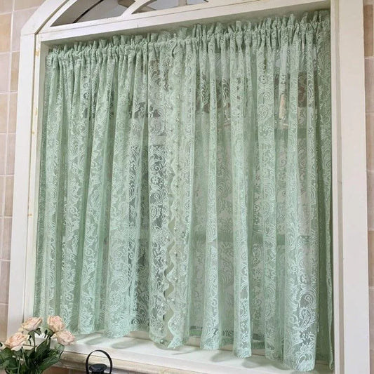 Rideau en polyester vert menthe style classique