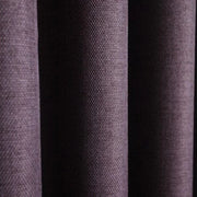 rideau violet foncé polyester texturé moderne passe tringle fixé tringle noeuds décoratifs