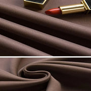 rideau marron opaque tissu lisse plis moderne minimaliste attaches pompons