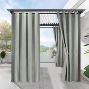 rideau extérieur gris noir tissu texturé protection solaire contemporain déperlant