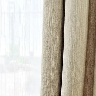 rideau fenêtre moderne crème semi transparent texture tissée øillets voilage floral plis