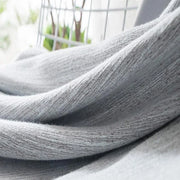 rideau gris motif floral passe tringle texture bois minimaliste moderne