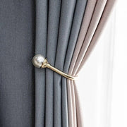 rideau fenêtre large gris rose dégradé tissu texturé moderne opacité attache intérieur