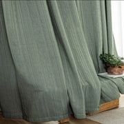 rideau texturé vert olive grande taille blocage lumineux décoration contemporaine intérieure naturelle