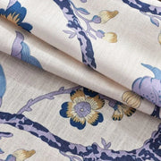 rideau imprimé floral opaque semi transparent vintage classique øillet métallique crème bleu violet jaune
