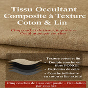 rideau isolant polyester porte beige texture coton lin moderne tringle fixée dimensions variées