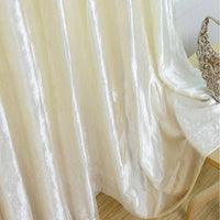 Rideau ivoire champagne en velours soyeux contemporain