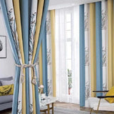 Rideau Jaune Et Bleu | Ombre Interieur