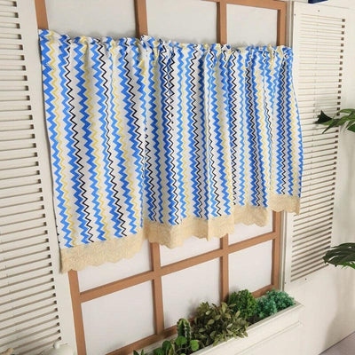 Rideau Motif Géométrique Bleu | Ombre Interieur