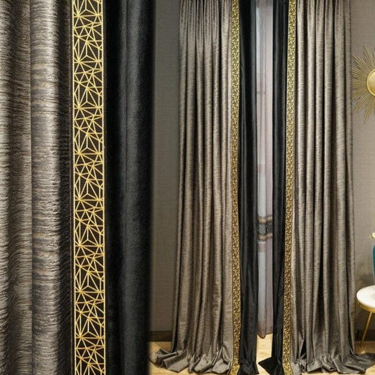 Rideau Occultant Motif Geometrique | Ombre Interieur