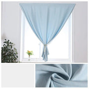 rideau fenêtre bleu clair tissu texturé opacité métalliques simple minimaliste