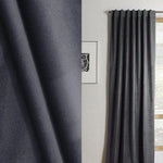 Rideau opaque gris foncé pour chambre moderne, avec œillets pour installation facile. Idéal pour bloquer la lumière et ajouter une touche élégante à votre intérieur. Se marie parfaitement avec un décor minimaliste et contemporain.