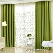 rideau occultant vert olive voilage transparent moderne plis réguliers motifs floraux